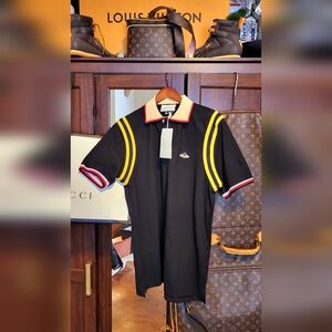 Never worn! Gucci Black Bee Polo Shirt White 3XL (fits as an XL) Size MS…